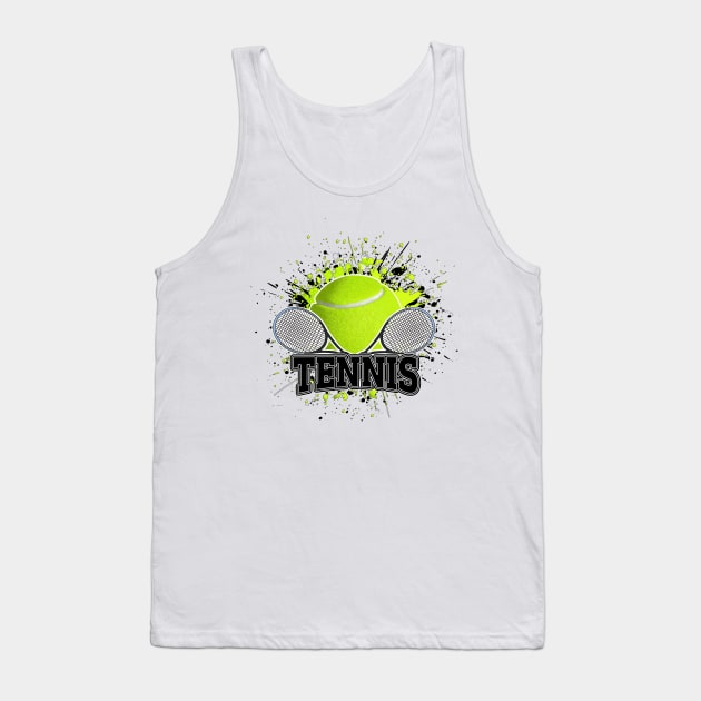 Tennis splatter Tank Top by Karley’s Custom Creations